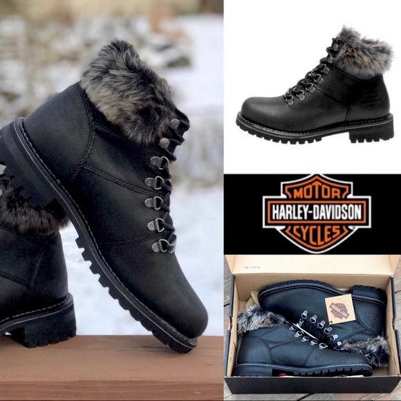 LAST 5⭐️ NWT HARLEY DAVIDSON fur leather Black - Picture 7 of 7